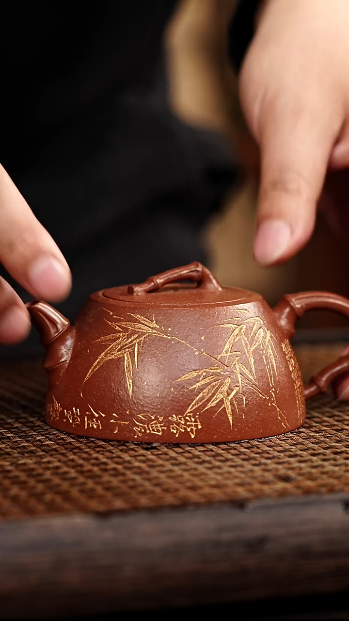 紫砂茶案宜兴悦茗壶紫砂  红降坡