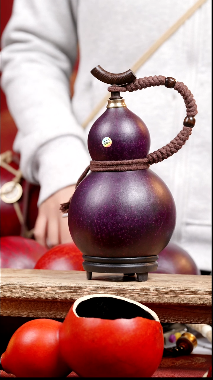 682号纯手工制作天然大漆真葫芦