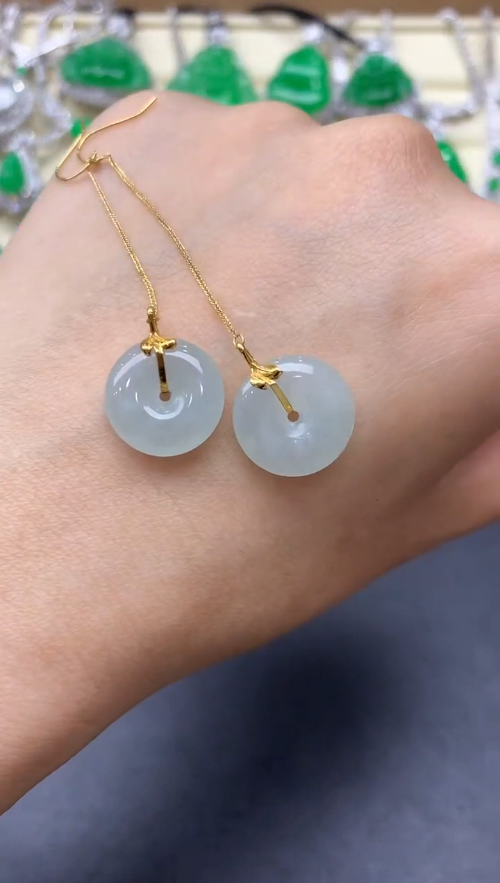 颈饰18K金镶嵌翡翠73-中国好珍宝