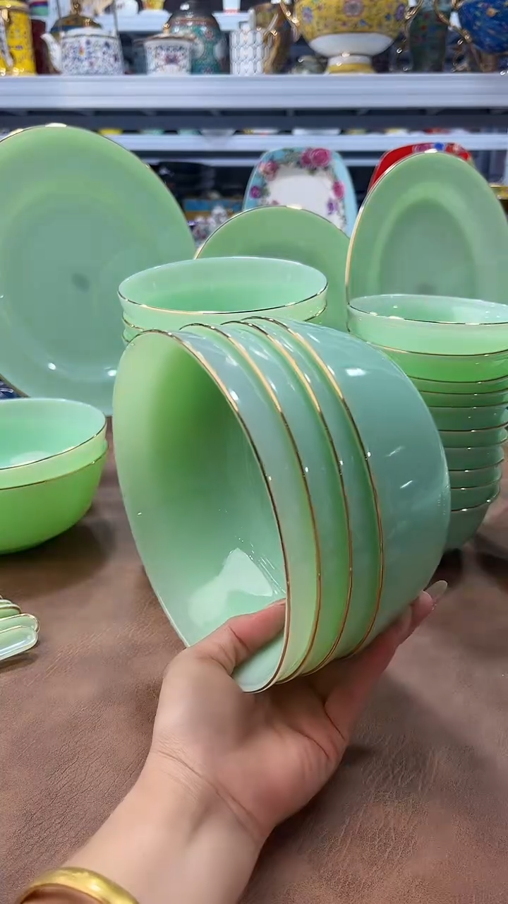 玉瓷6.5英寸饭碗4个