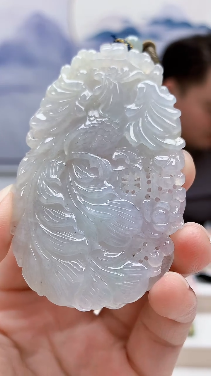 未镶嵌定制翡翠5060lr-毛货挂件44