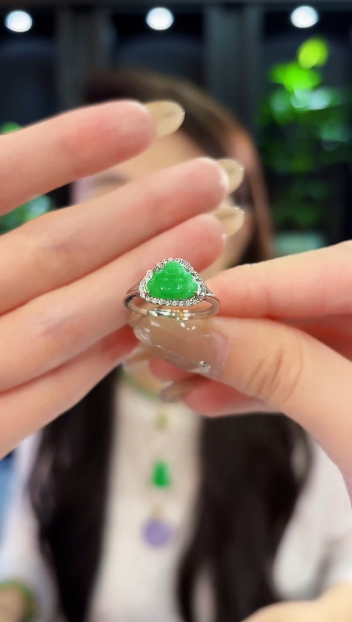 翡翠戒指未镶嵌缅料A货/多样性发货/一件