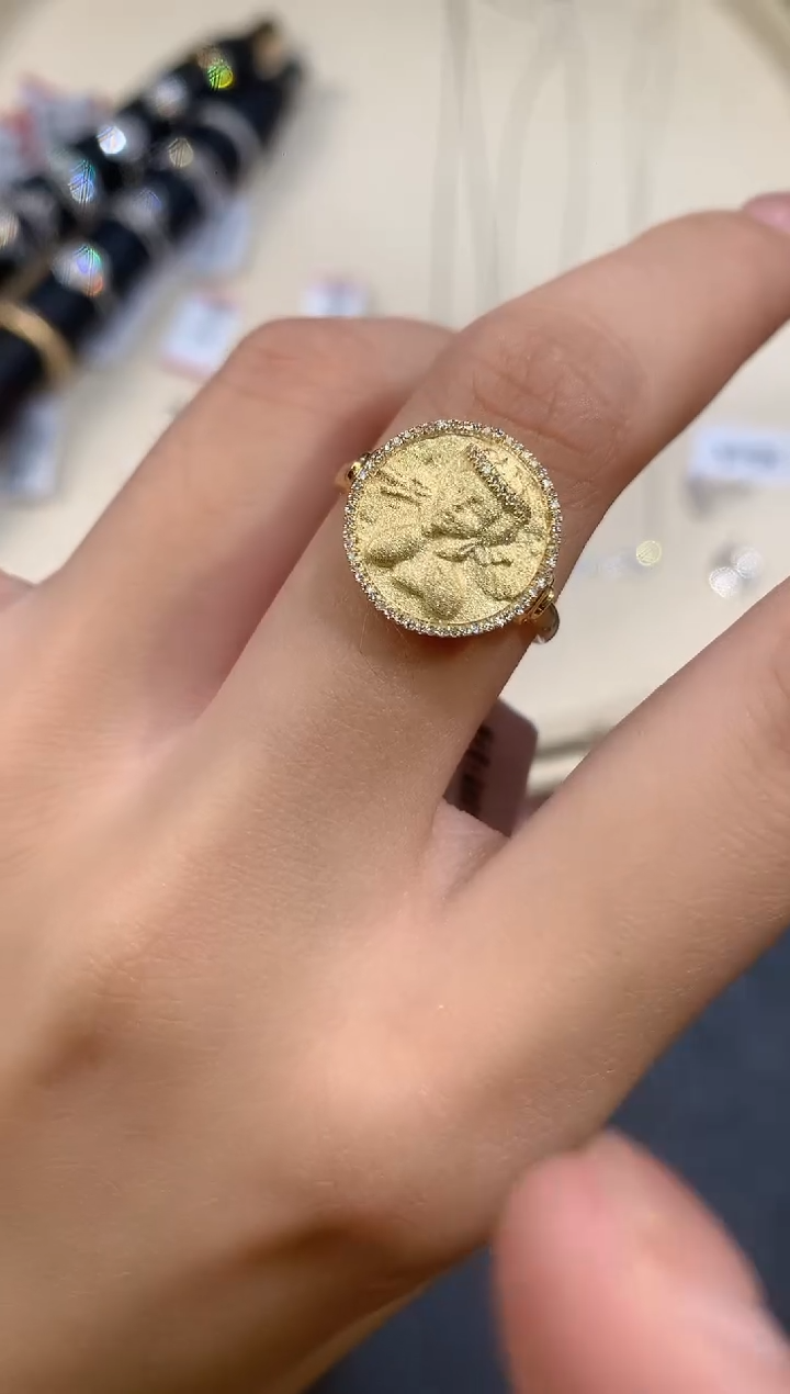 18K金镶嵌戒指钻石戒指A248|2980