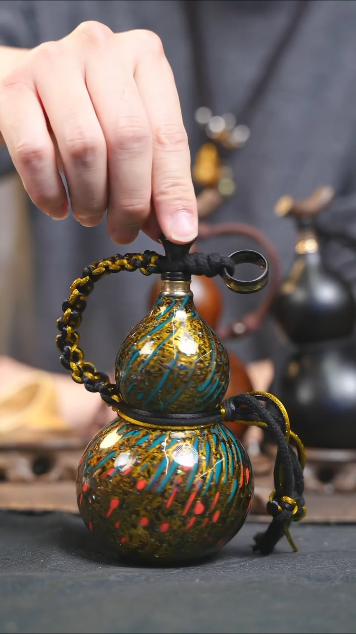 【闪购商品】RG120漆艺酒葫芦不包手串及旋转底座