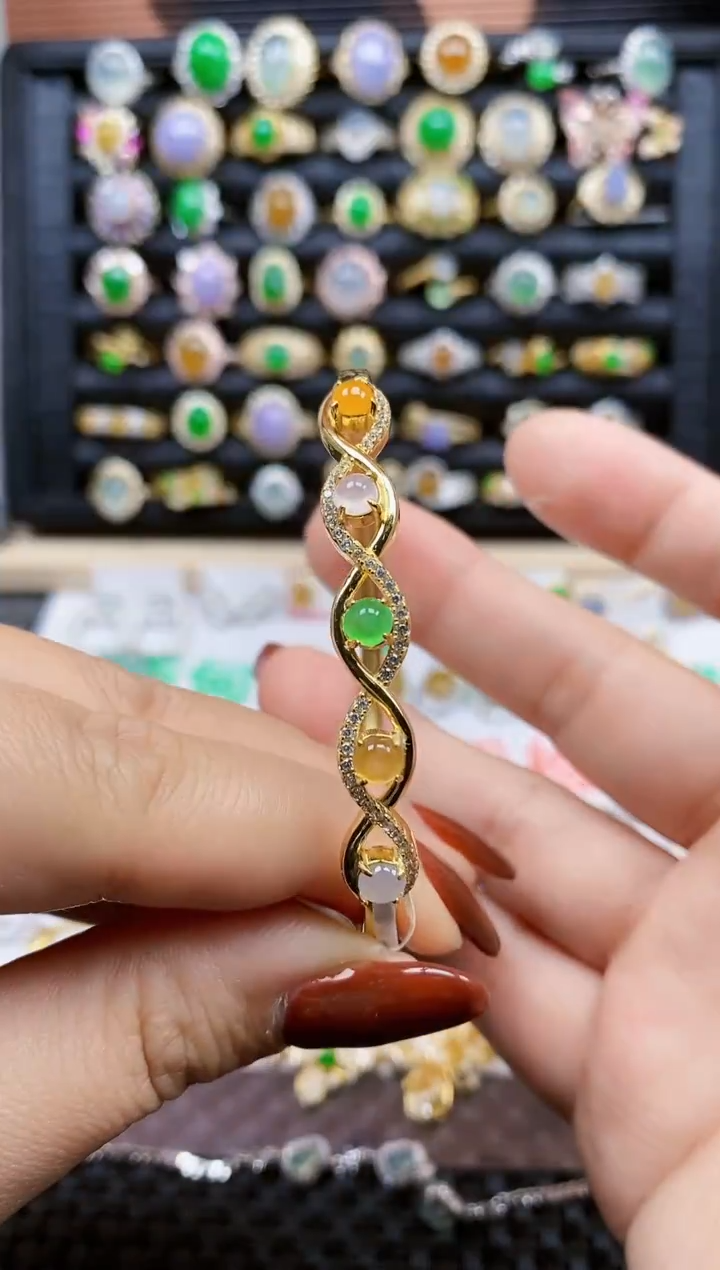 银S925镶嵌戒指翡翠妍****儿144