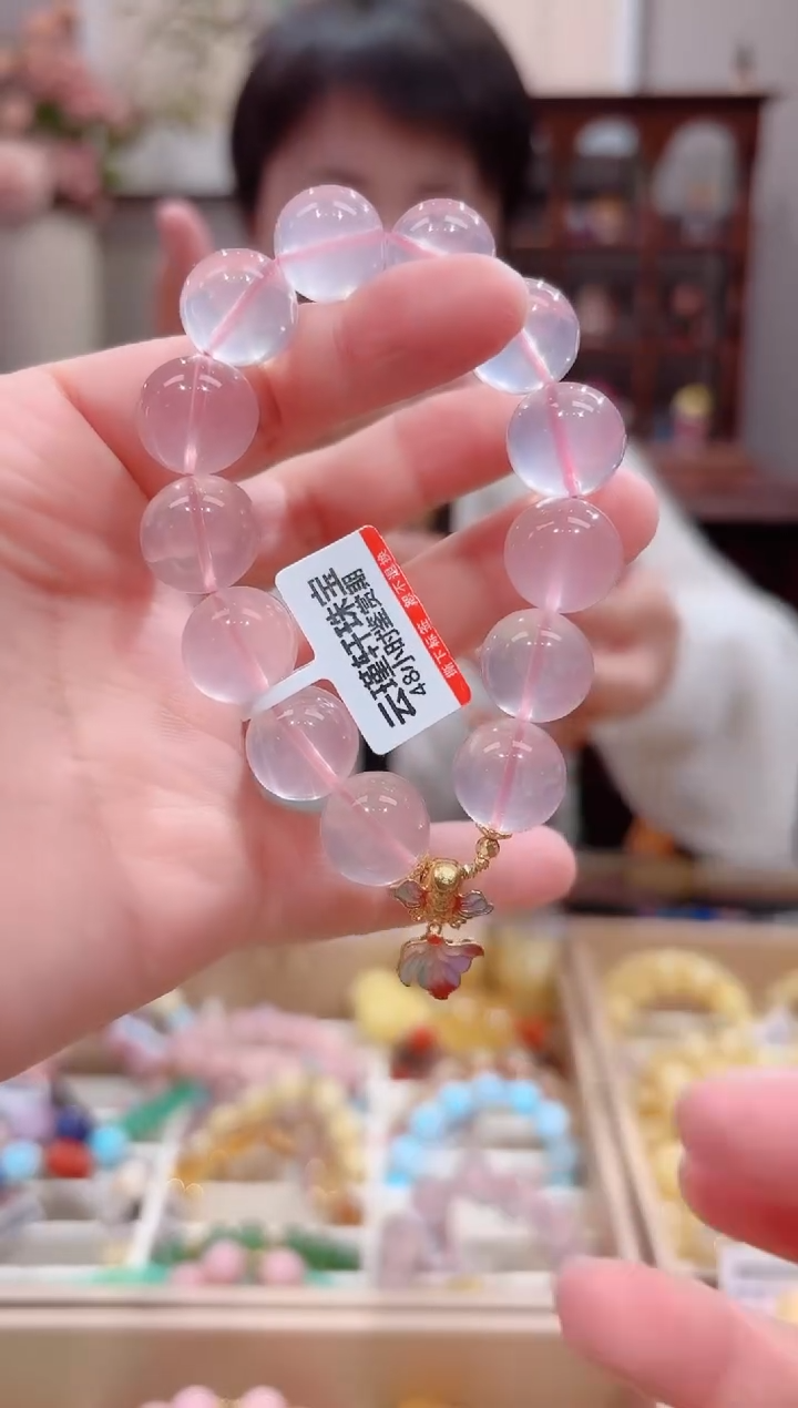 【闪购商品】水晶手串18K金镶嵌设计款珠串