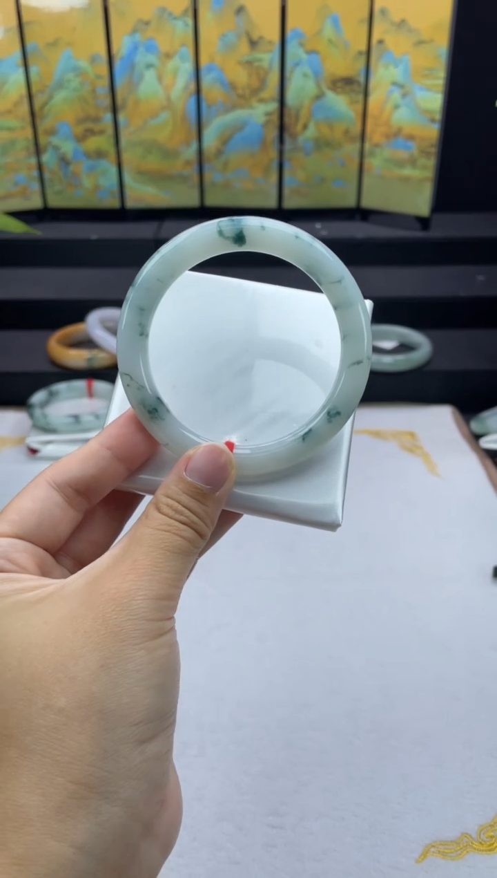 未镶嵌手镯翡翠09#天然A货翡翠手镯56-57圈口