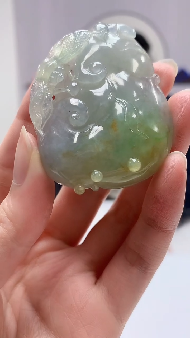 【闪购商品】定制翡翠未镶嵌4969zm-毛货挂件如意113