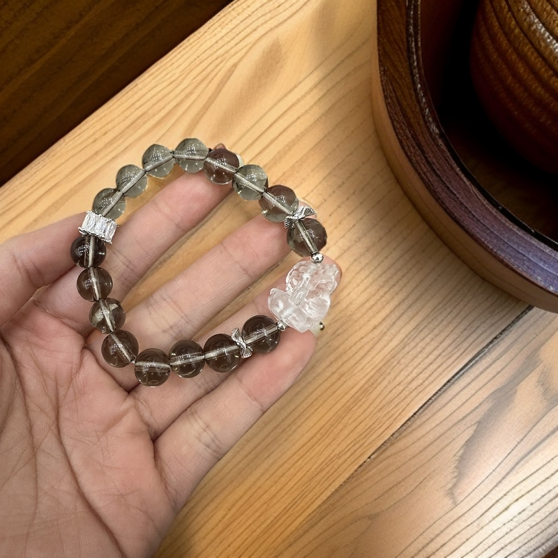 新款茶晶卡10毫米设计款手串