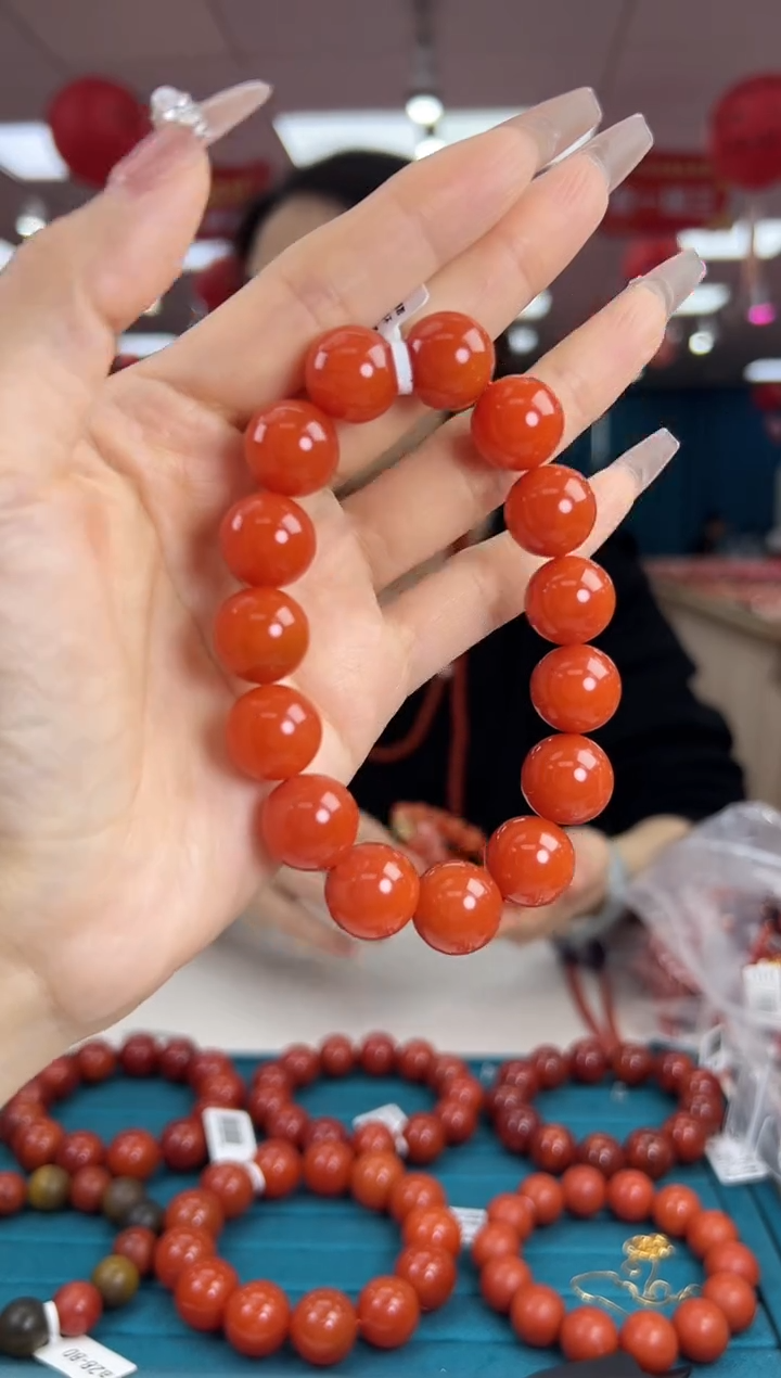 【闪购商品】南红玛瑙手串未镶嵌滴水洞3.11-14mm（多样式）