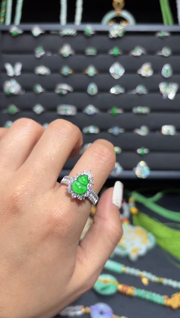 【闪购商品】翡翠颈饰银S925镶嵌葫芦/支持复检/一件