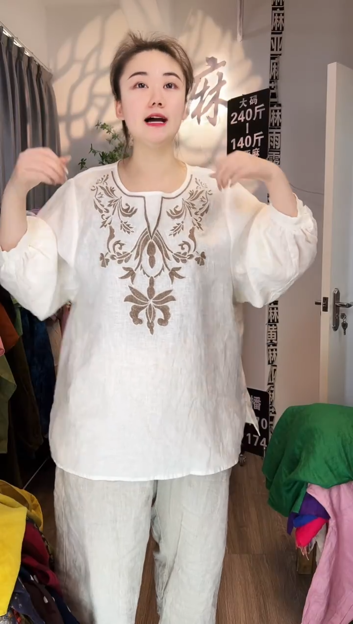 亚麻汉麻苎麻大码女装。