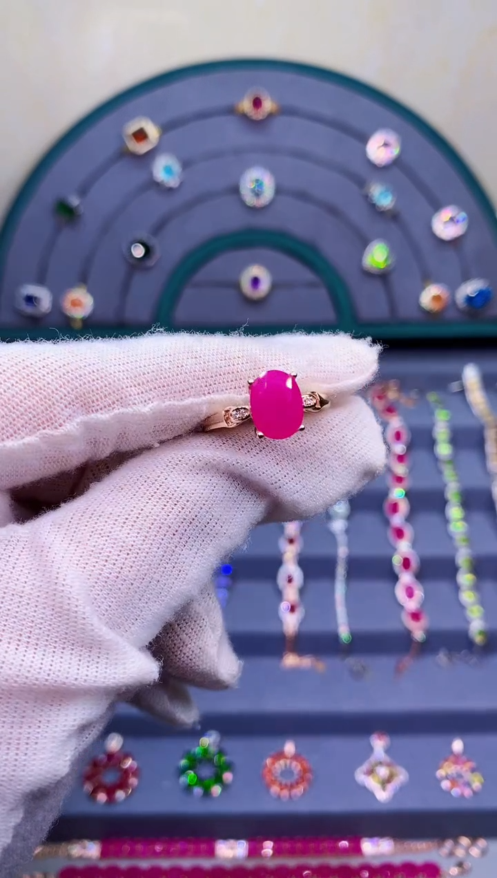 【闪购商品】红宝石戒指银S925镶嵌14