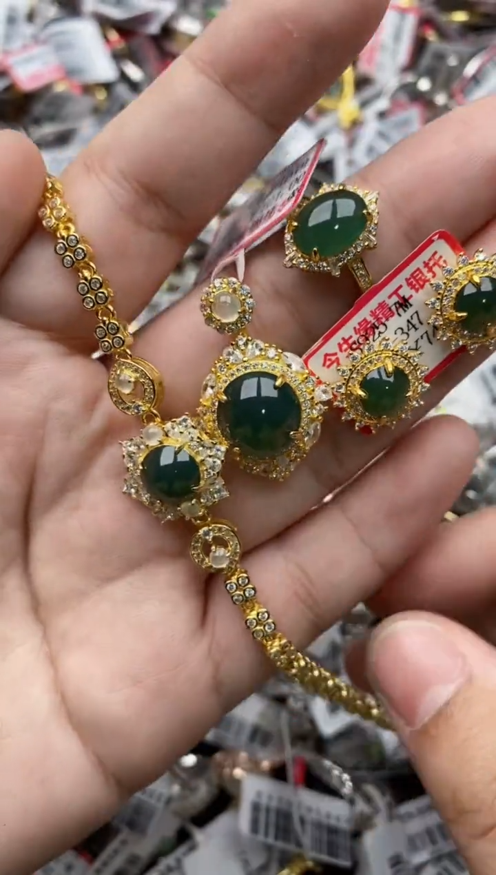 【闪购商品】翡翠戒指银S925镶嵌88888---7