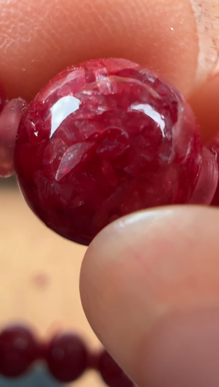 天然辰砂让****～红晶砂12mm