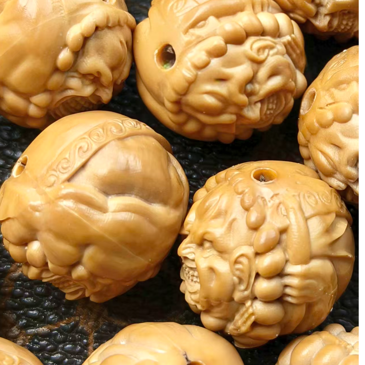 02猴头单颗配饰多款雕刻文玩配饰