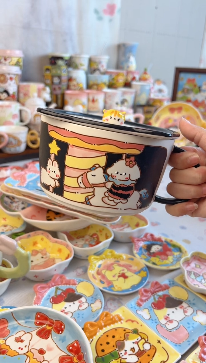 摆件陶?****?景德镇陶瓷手绘微瑕