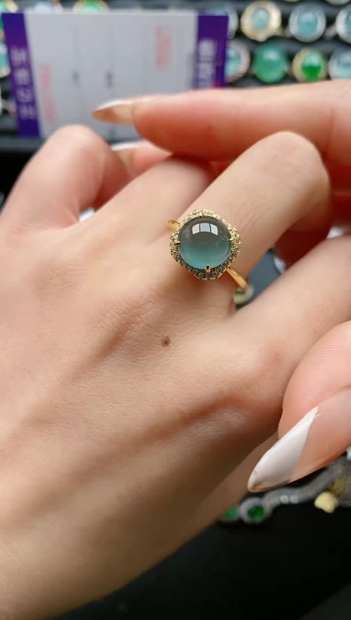 【闪购商品】翡翠戒指银S925镶嵌1111111