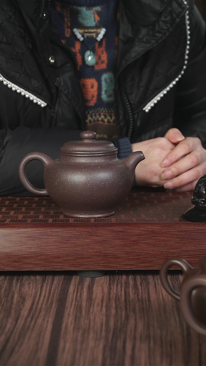 【闪购商品】紫砂茶壶xj  粗砂天青  掇只