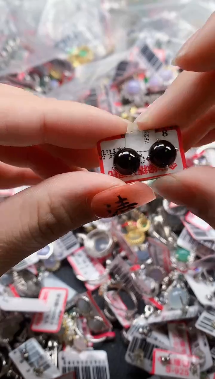 银S925镶嵌戒指翡翠天然A货缅甸翡翠