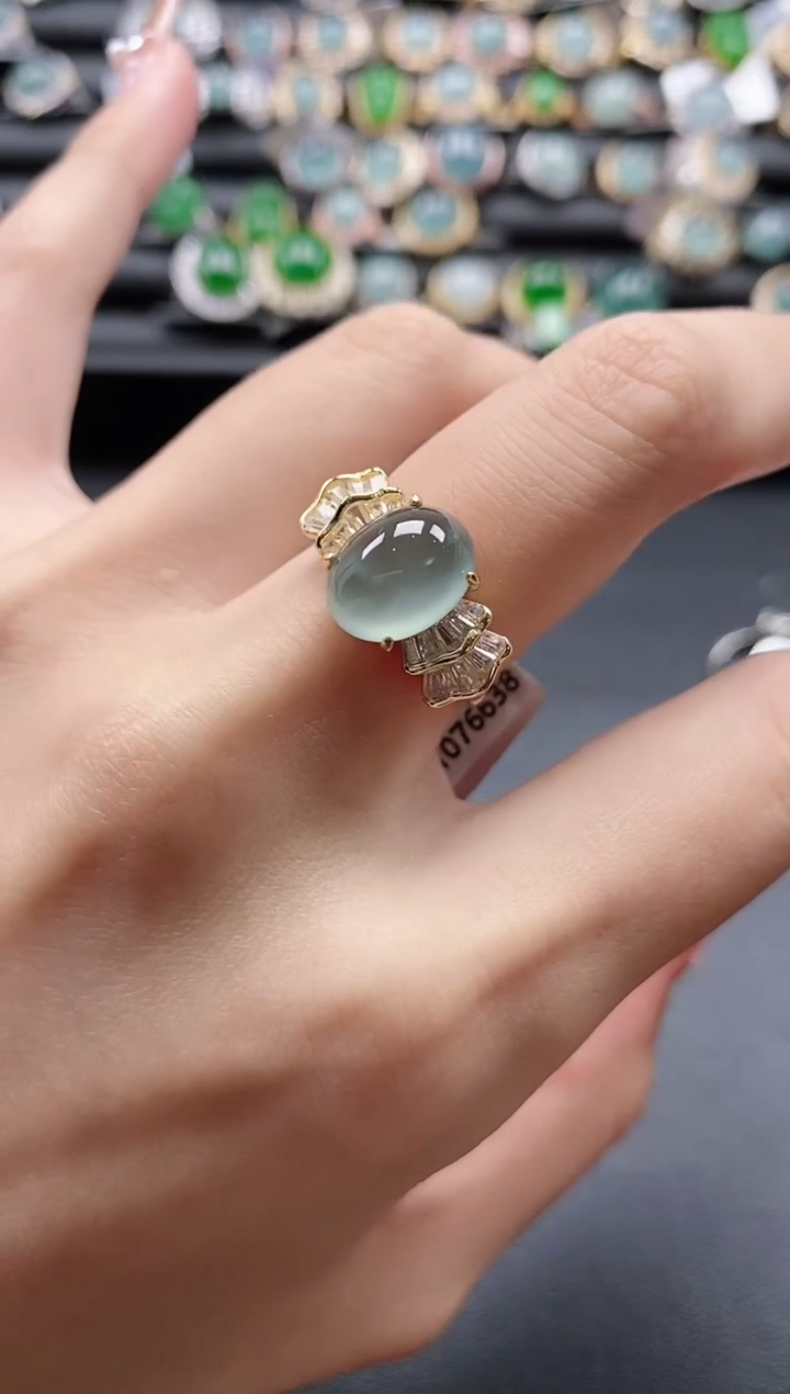 【闪购商品】翡翠戒指银S925镶嵌51511