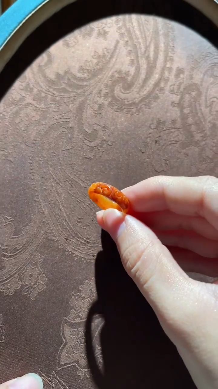翡翠戒圈未镶嵌红翡绿翠