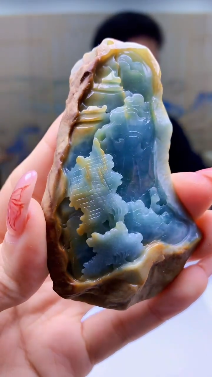 【闪购商品】定制翡翠未镶嵌4917ty-毛货挂件120