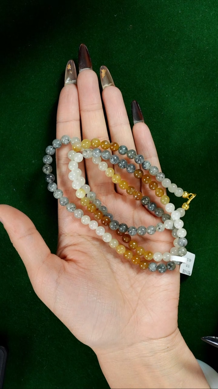 未镶嵌手串和田玉淼*妈若羌微色差卡6