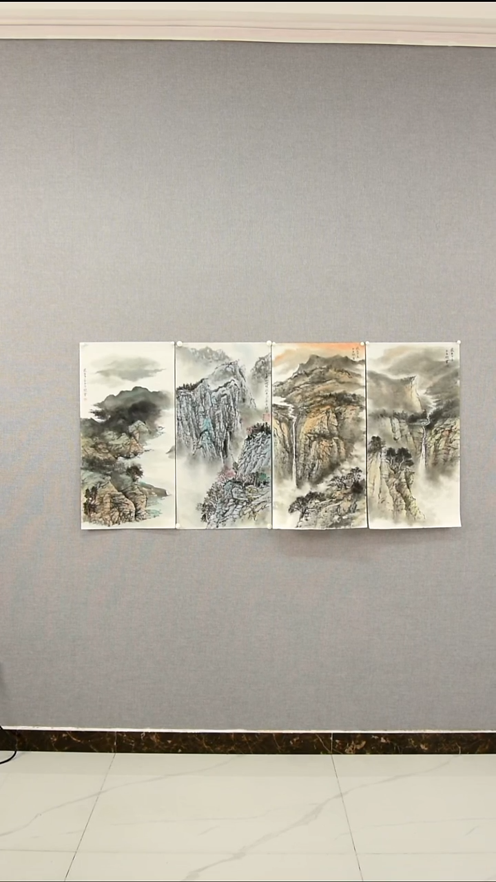 国画A****8孟老师-山水-2平尺-4张
