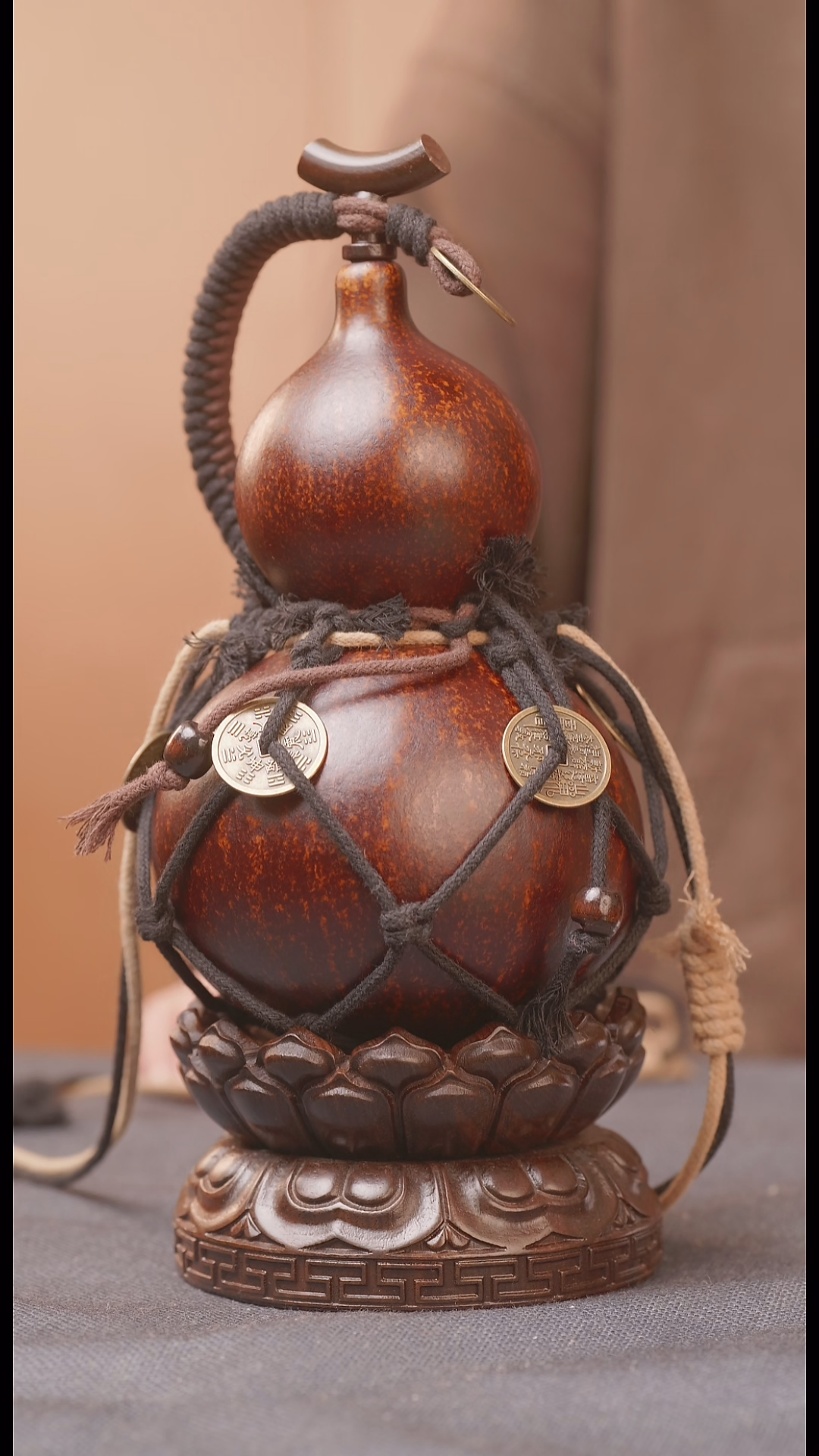 852号链接精品大漆葫芦现货现发[一物一拍]不包含莲花底座