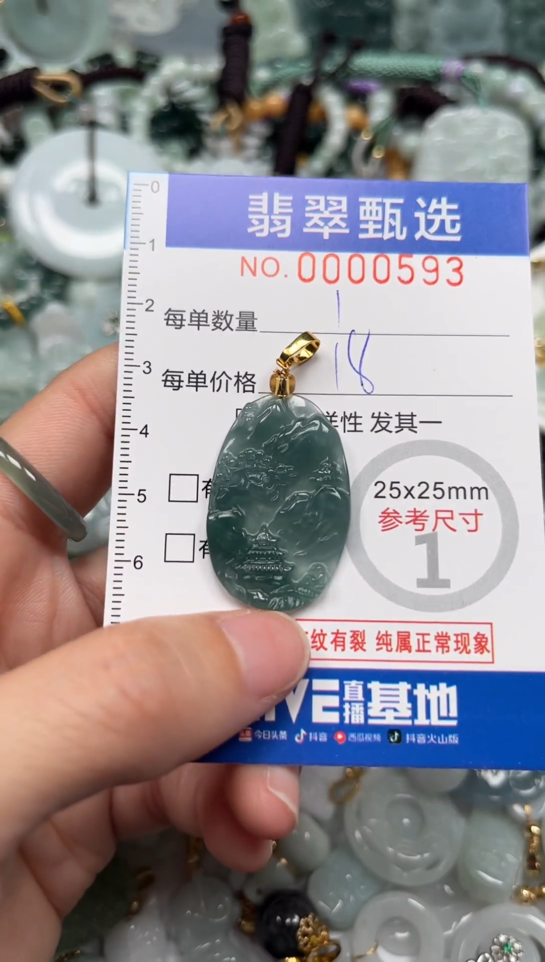 【闪购商品】翡翠颈饰未镶嵌00..0593