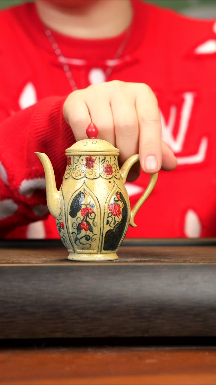 【闪购商品】紫砂茶壶观羽柴烧白玉段青花釉里红