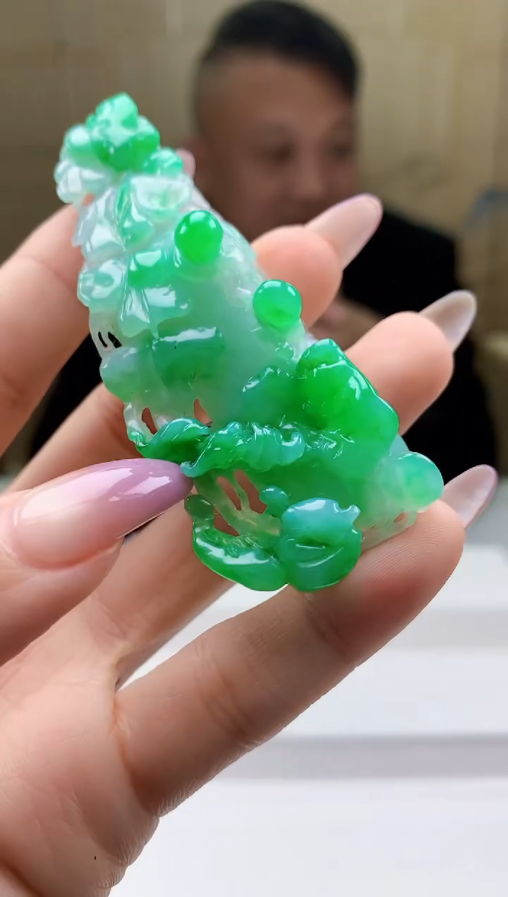 【闪购商品】定制翡翠未镶嵌4969ty-毛货挂件159