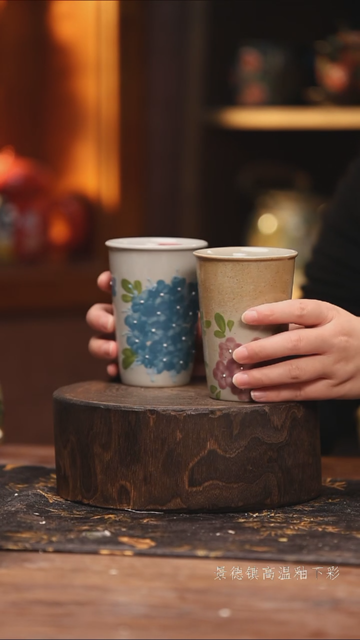 玻璃景德镇高温釉下手绘陶瓷