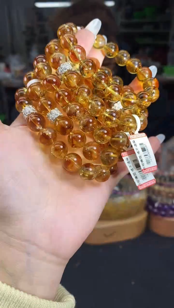 【闪购商品】水晶手串未镶嵌黄水晶手串11m多样性发其一