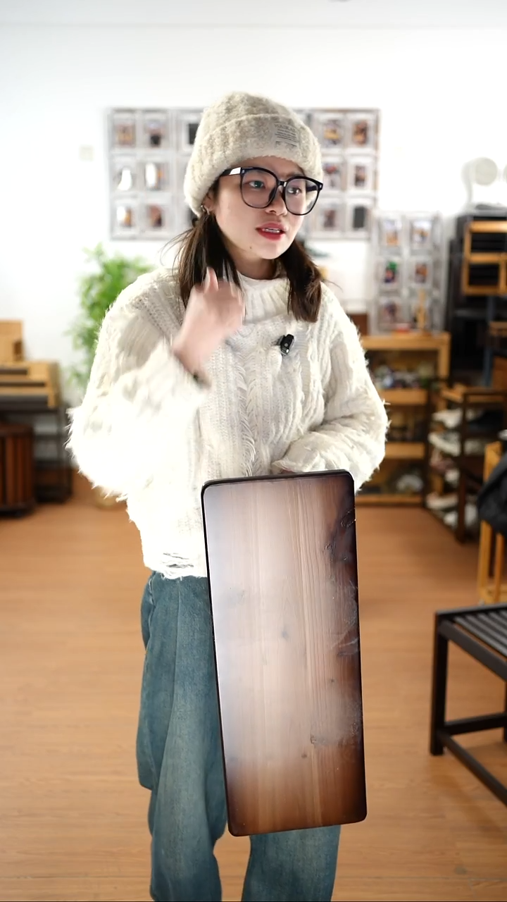 竹120宽实木桌面增高架