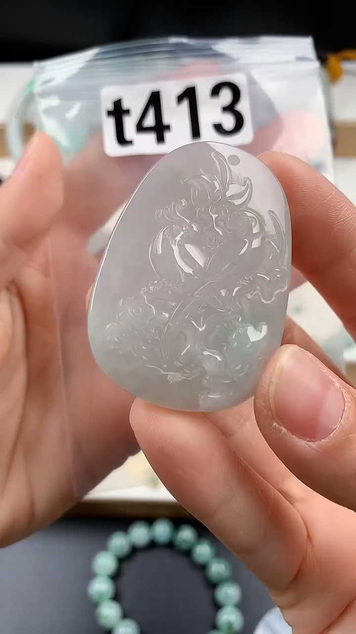 颈饰未镶嵌翡翠天然翡翠吊坠挂件