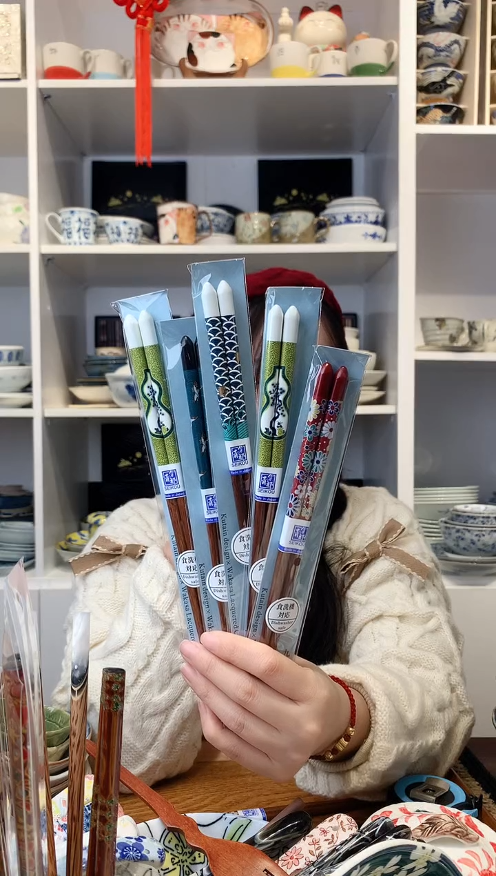 【闪购商品】耐热玻璃九谷筷子