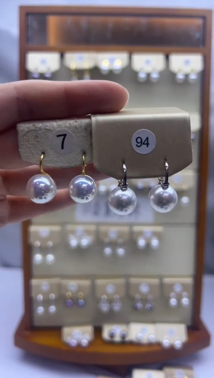 未镶嵌耳饰淡水珍珠7+94