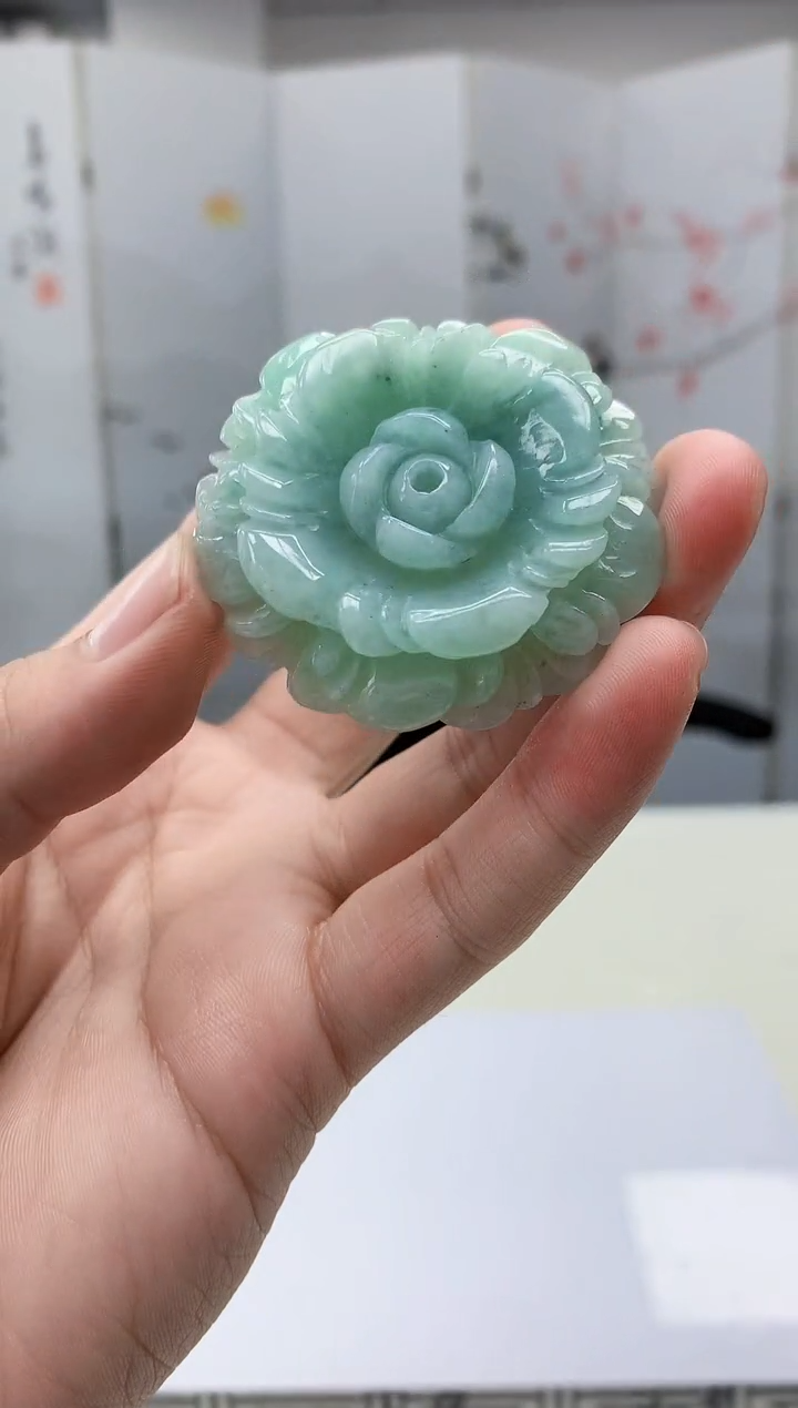 【闪购商品】定制翡翠未镶嵌4829bb-毛货挂件43