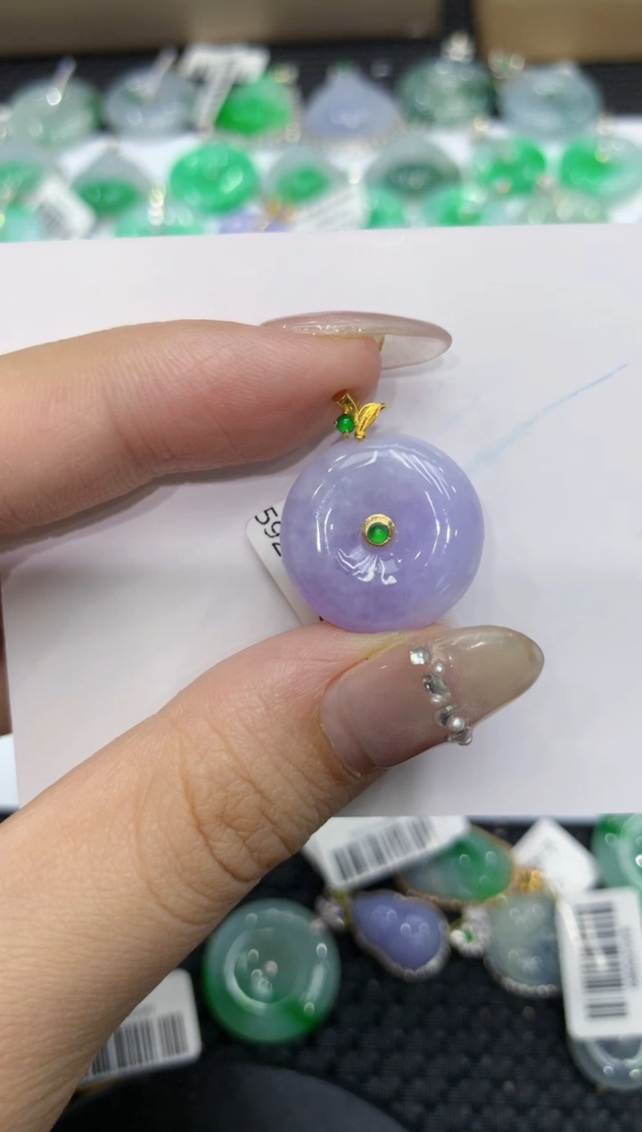 【闪购商品】翡翠颈饰18K金镶嵌222222222