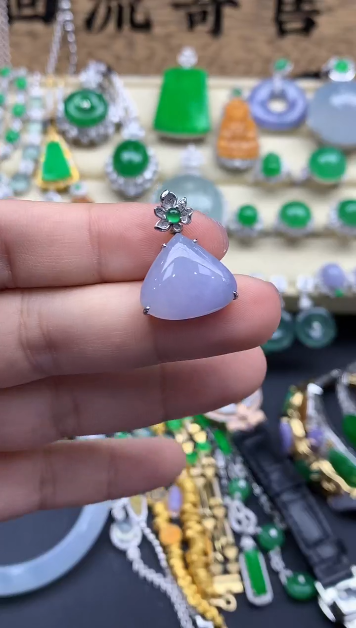 【闪购商品】翡翠颈饰18K金镶嵌425-中国好珍宝