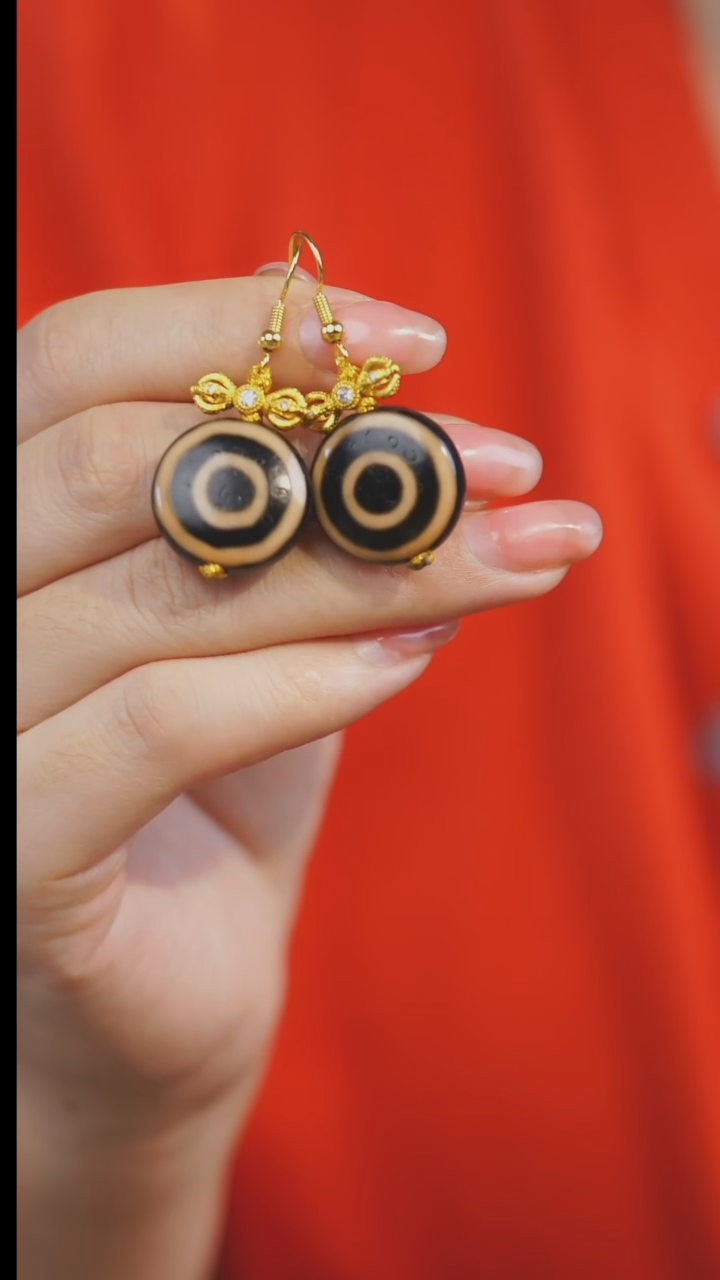 【闪购商品】玛瑙/玉髓耳环未镶嵌多样性发一