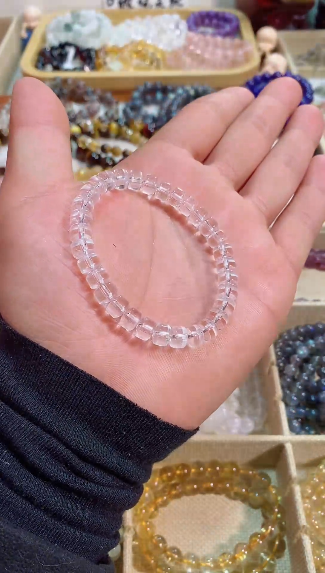 【闪购商品】水晶手链未镶嵌算盘白水晶 (多样性发其一）