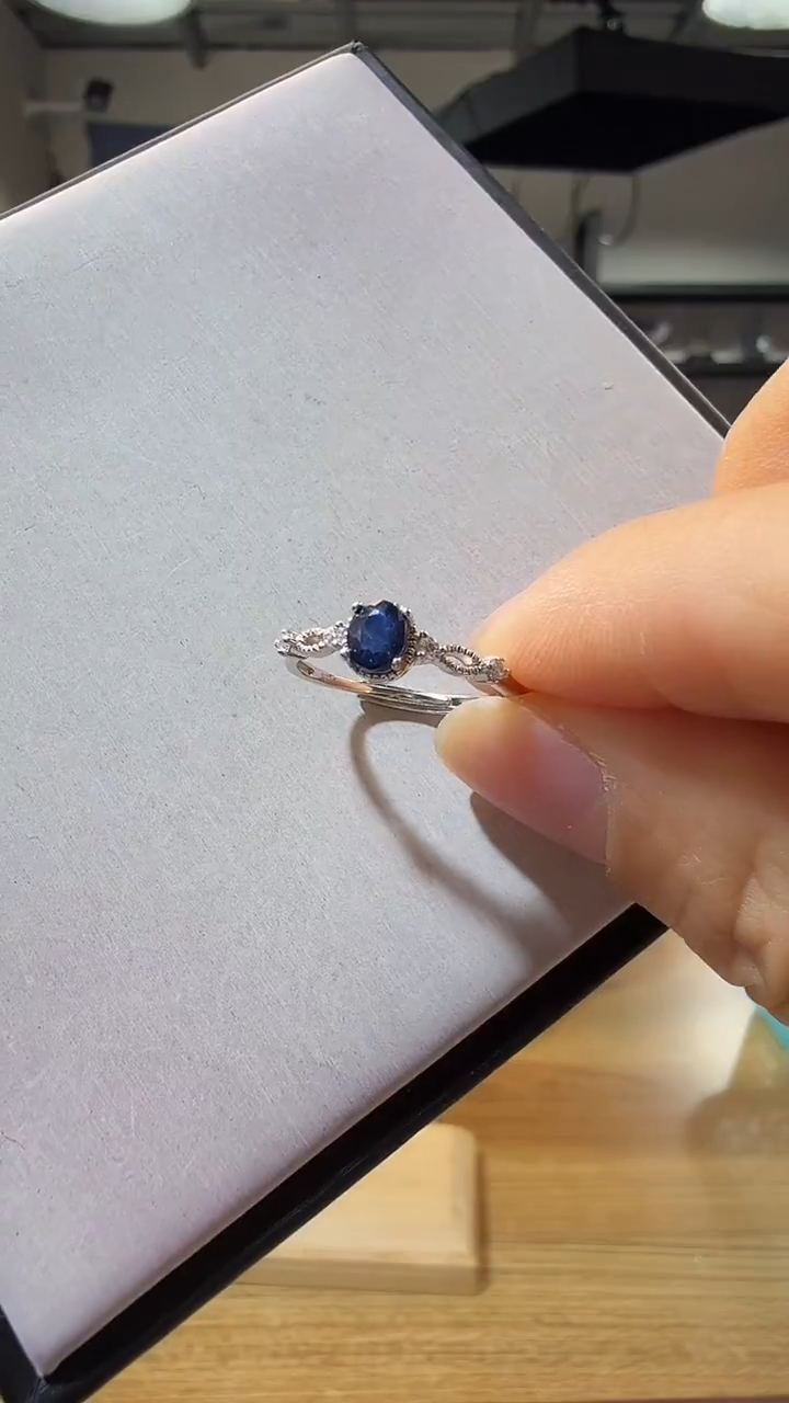 戒指蓝宝石未镶嵌优0008