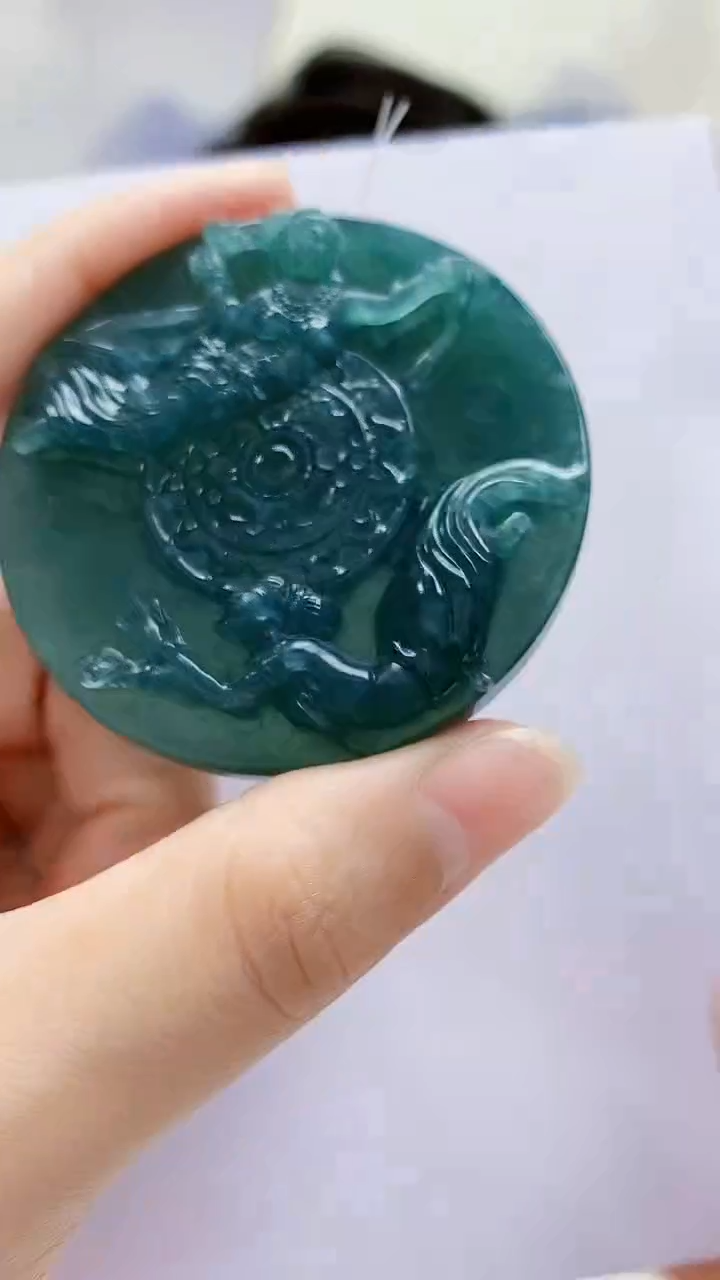 未镶嵌定制翡翠1502lr-毛货挂件78