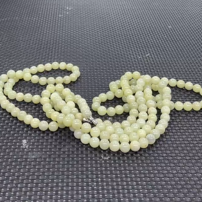 【老郑家】和田玉项链 约9mm+ (多样性发1件)  微瑕疵 微黑点、微棉