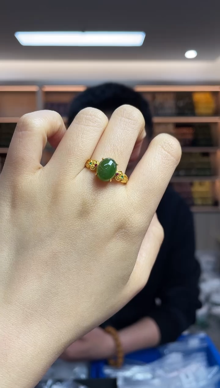 【闪购商品】和田玉·银S925镶嵌多样性发一件