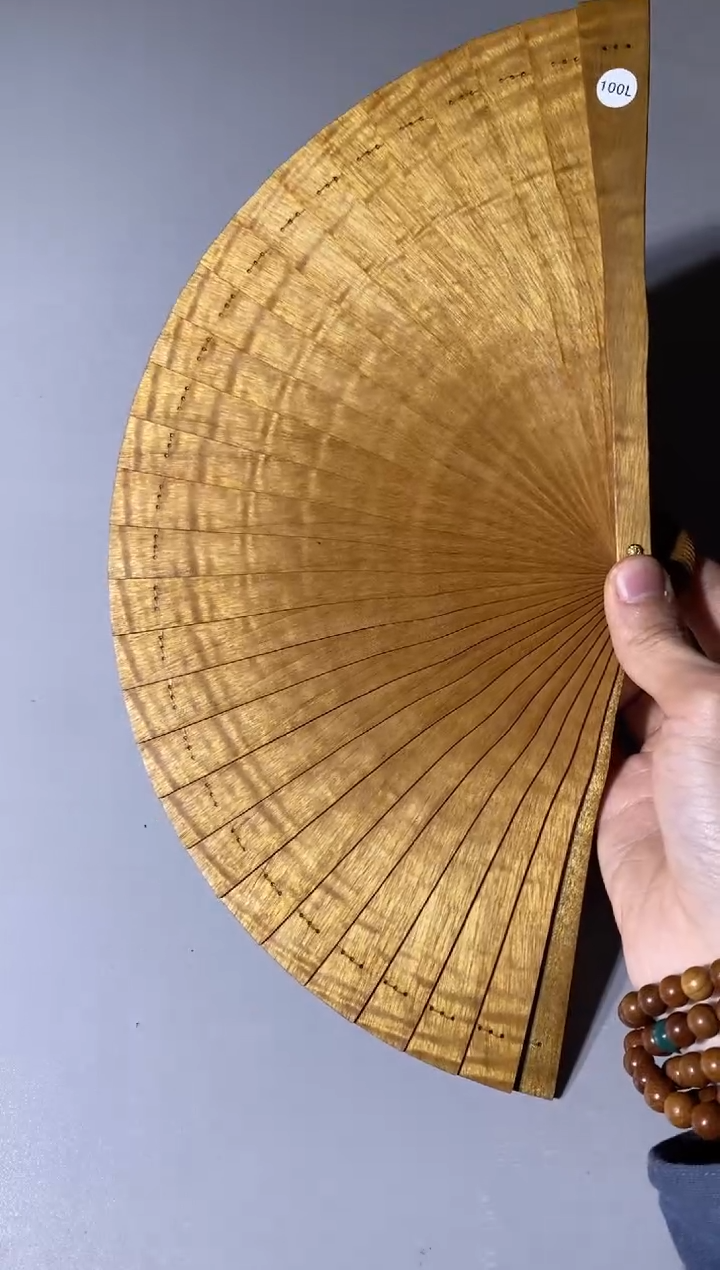 【闪购商品】金丝楠100号18cm金丝楠木小叶桢楠扇子
