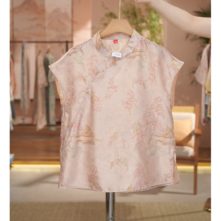 《 汐月流连-短袖》新中式提花国风时尚休闲防晒透气短袖